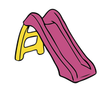 Горка детская 70 см, розовый/желтый