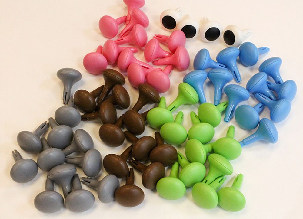 STEM Колышки большие. Набор цветов № 2. 128 штук, 6 цветов.