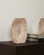 Ваза Valura из папье-маше розового и бежевого цвета 31 см