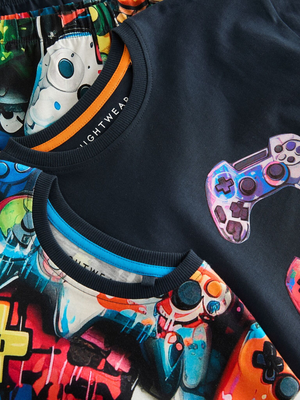 Пижама для мальчика Next 401-849, 2 шт., Черный, Оранжевый, Розовый