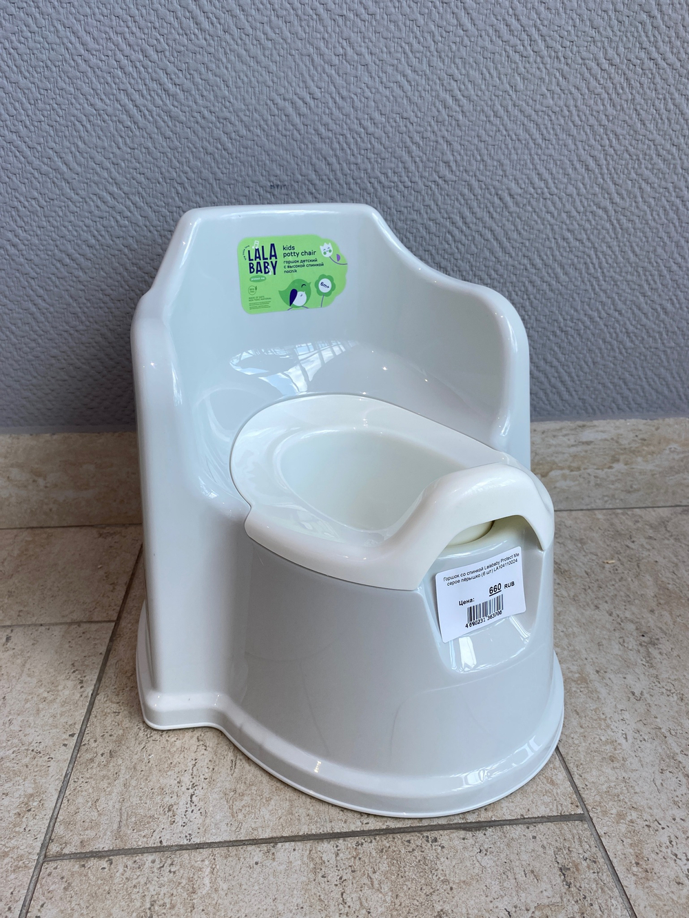 Горшок со спинкой Lalababy Protect Me серое пёрышко (6 шт) LA104110024