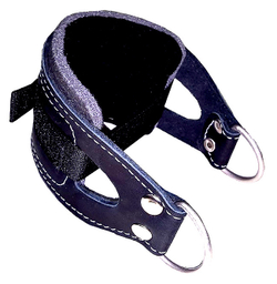 Кожаная манжета Jetsport для ног на ремне-липучке с двумя полукольцами