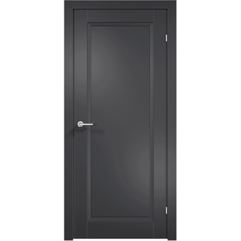 Межкомнатная дверь эмаль Дверцов Модена 1 цвет сигнальный чёрный RAL 9004 глухая