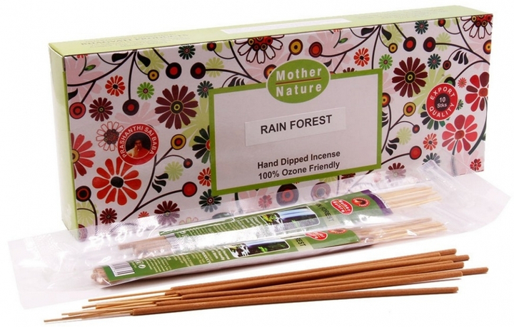 Mother Nature Rain Forest Благовоние-масала Лес после дождя, 10 палочек