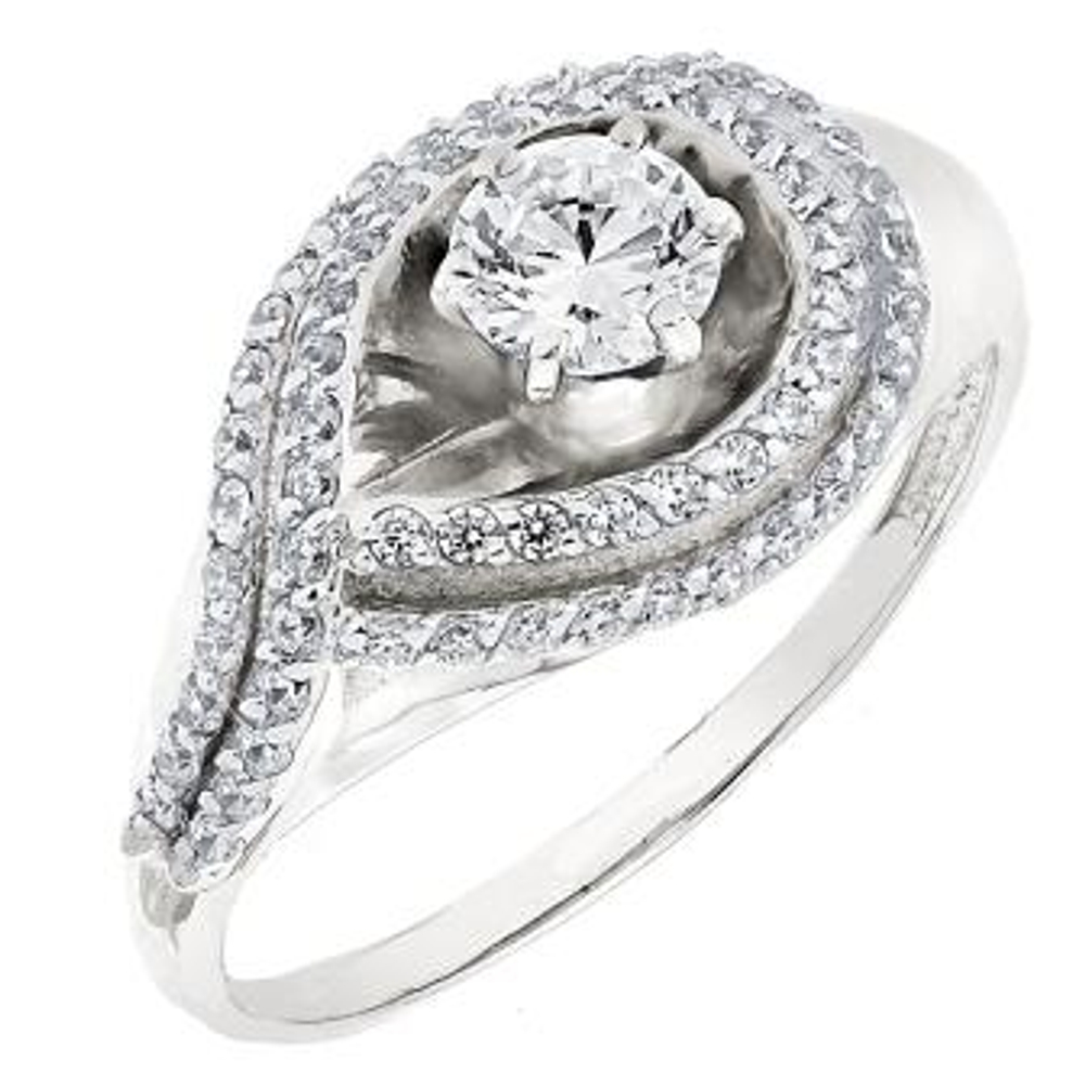 Кольцо из золота с фианитами