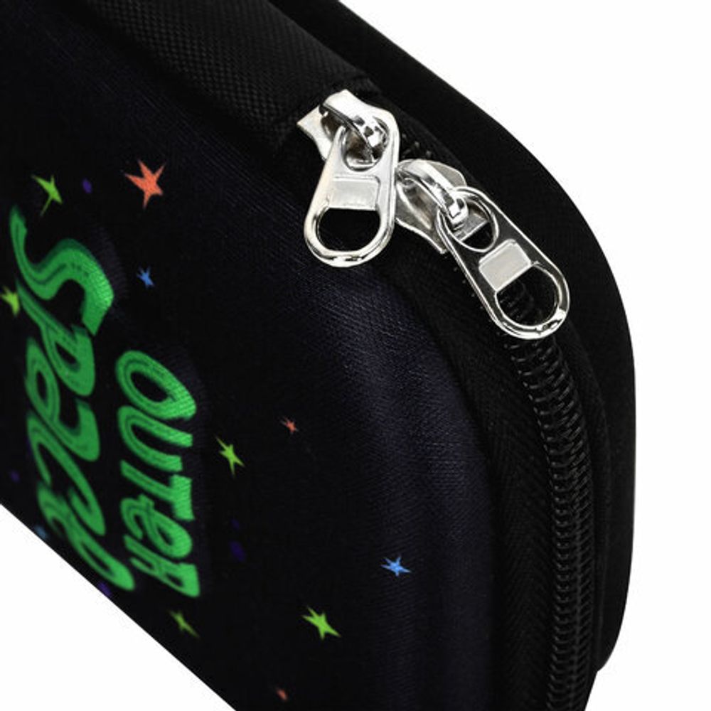 Пенал ЮНЛАНДИЯ, 1 отделение, карман, полиэстер/EVA, 22х10х5 см, "Outer space", 273192