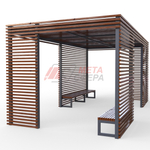 Пергола Лора со скамейками