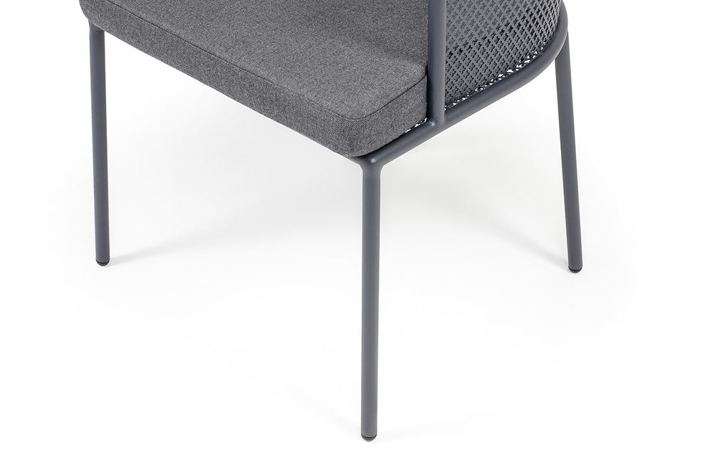 "Прометей" стул, каркас из стали темно-серый (RAL7024) муар, ткань темно-серая 027