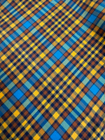 Ткань плательная в клетку (Италия) шерсть/вискоза/поламид ш-145см цена за 1 м