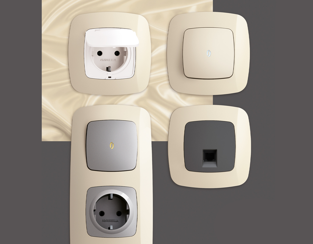 OF140302 Рамка OMEGA Ecta (Бежевый глянец) 2-ая