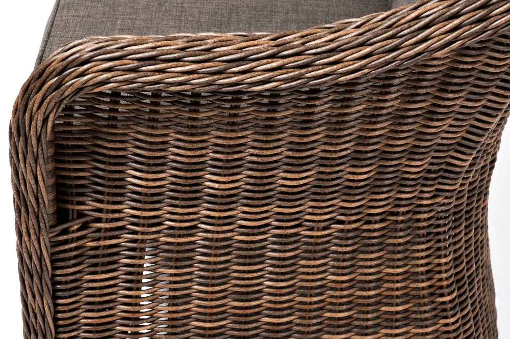"Равенна" диван двухместный плетенный из ротанга, цвет коричневый