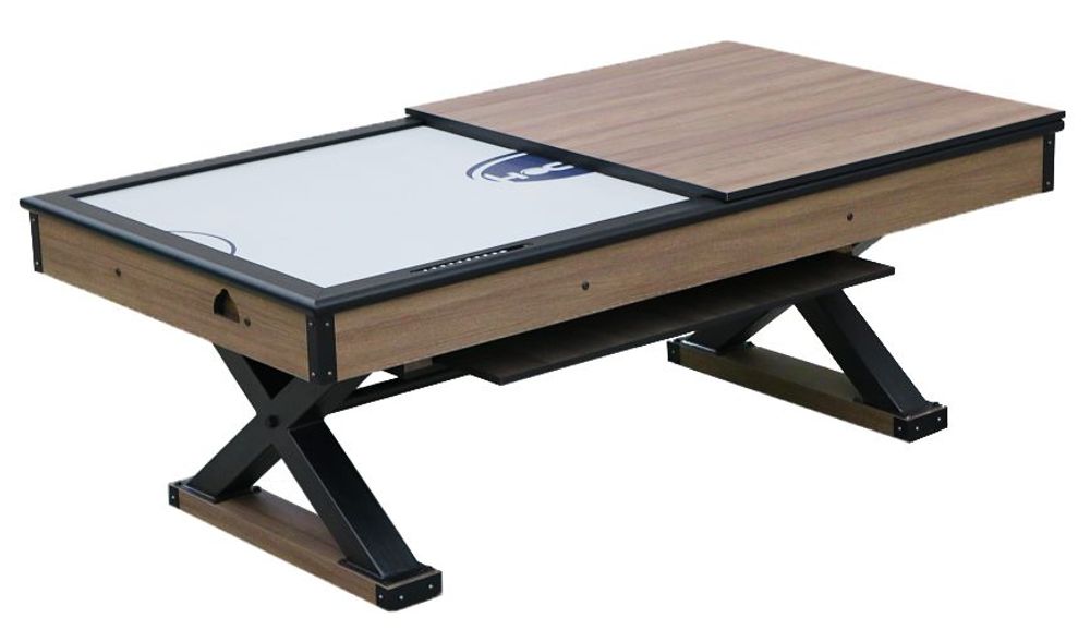 Аэрохоккей "Superior" 7 ф со столешницей, в комплекте аксессуары (221 x 120 x 82 см,мореный дуб)