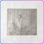 Фотообои Тропические листья на бетоне 300х270 см Luxury Walls AM39103
