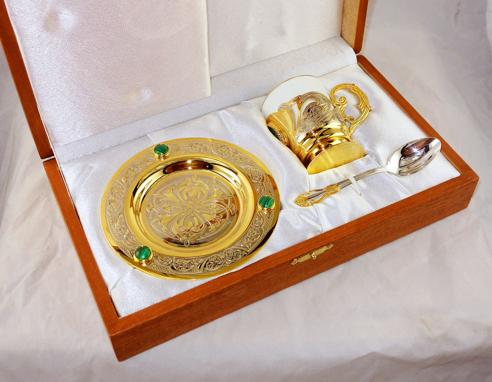 Кофейный набор "Малахит"