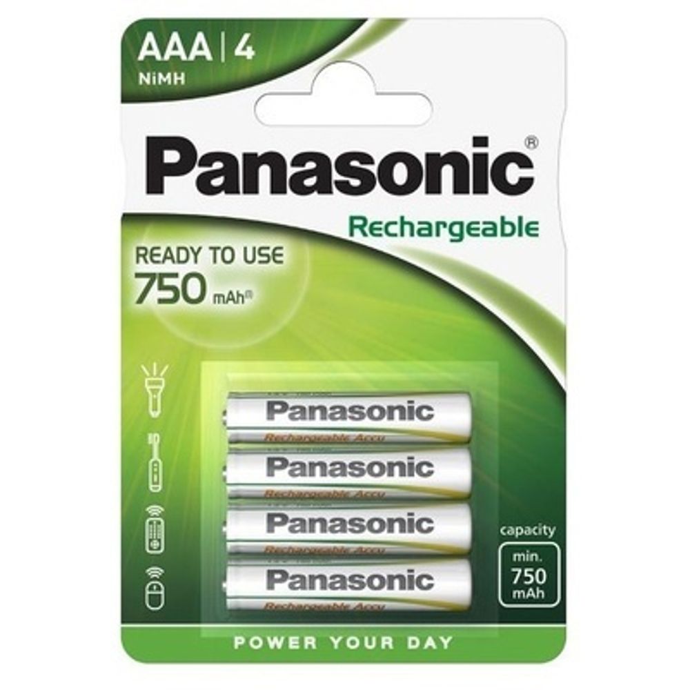 Аккумуляторы Panasonic HHR-4MVE/4B1 ААA Ni-Mh Ready to use 750 мАч 4 шт