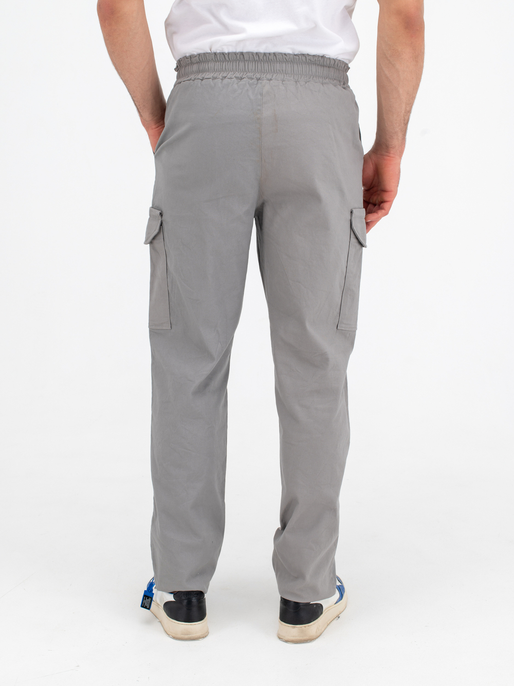 Карго джоггеры прямые. Серые