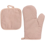 Прихватка в наборе с прихваткой-варежкой «IDEAL», цвет пудровый, 25,5*17 см, 17*17 см
