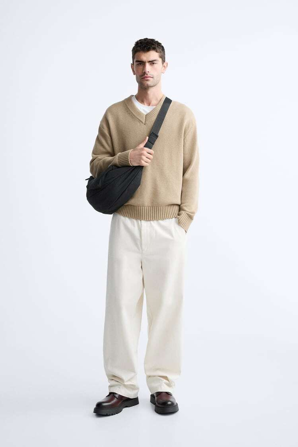 ZARA СУМКА С КАРМАНАМИ, ЧЕРНЫЙ