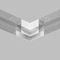 Коннектор L-образный потолок-потолок Denkirs Smart Hide TR2112-WH