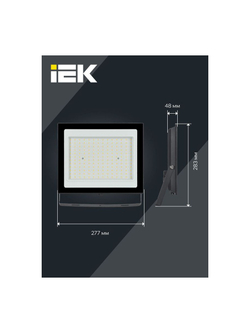 Прожектор светодиодный СДО 06-150 6500К IP65 черн. IEK LPDO601-150-65-K02