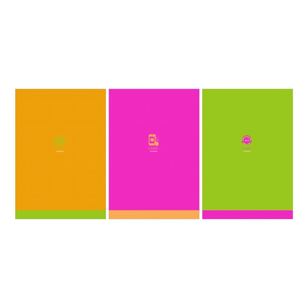 Тетрадь А4 80л. клетка "Monocolor. Chat", неон. краски (BG)