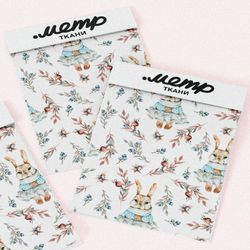 Ткань шелк Армани девочка крольчонок