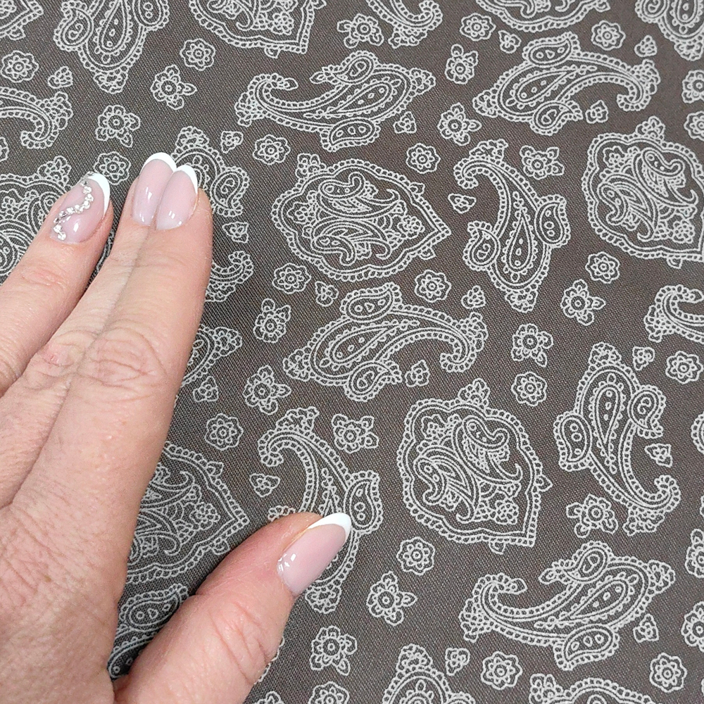 Ткань подкладочная сумочная Шоколад с огурцами