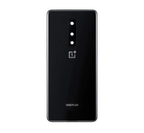 Задняя крышка для OnePlus 8 черная (Onyx Black) со стеклом камеры