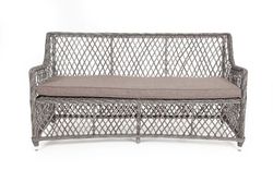 "Латте" диван двухместный из искусственного ротанга, цвет графит