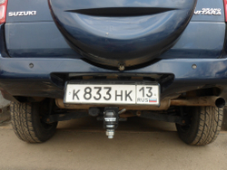 Фаркоп под квадрат для Suzuki Grand Vitara (5 дверей), 2005-2015, Бизон.FA 0375-E