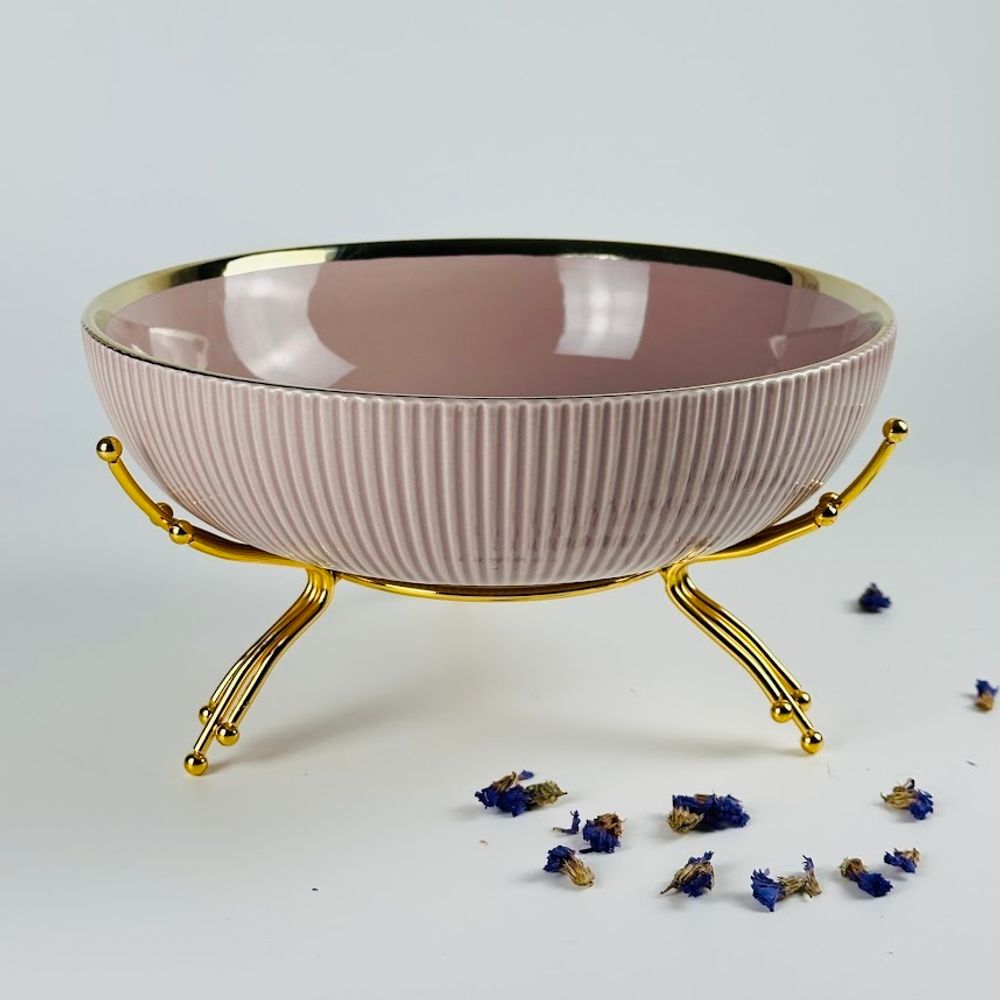 Lenardi 163-075 Фруктовница 25см на подставке MULTICOLOR в под.уп.(х8)Фарфор