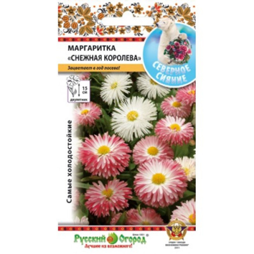 Маргаритка Снежная королева  300шт Ц НК