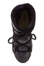 Высокие комбинированные кеды INUIKII 75202-007 Sneaker Gloss Black на меху