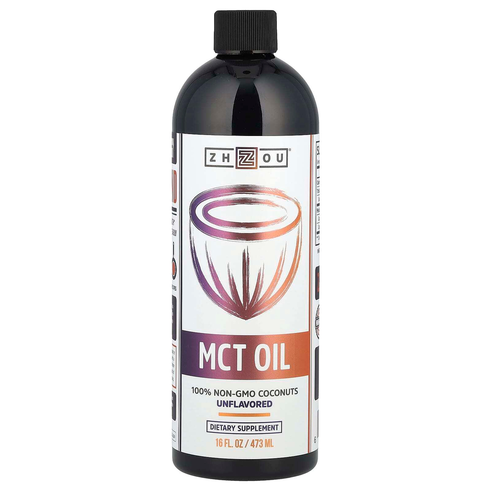 Zhou Nutrition, масло MCT, с нейтральным вкусом, 473 мл (16 жидк. унций)