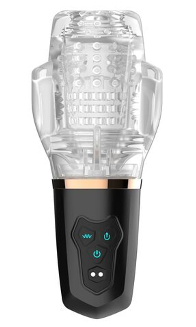 Автоматический мастурбатор с функциями вибрации и всасывания (Цвет: прозрачный)