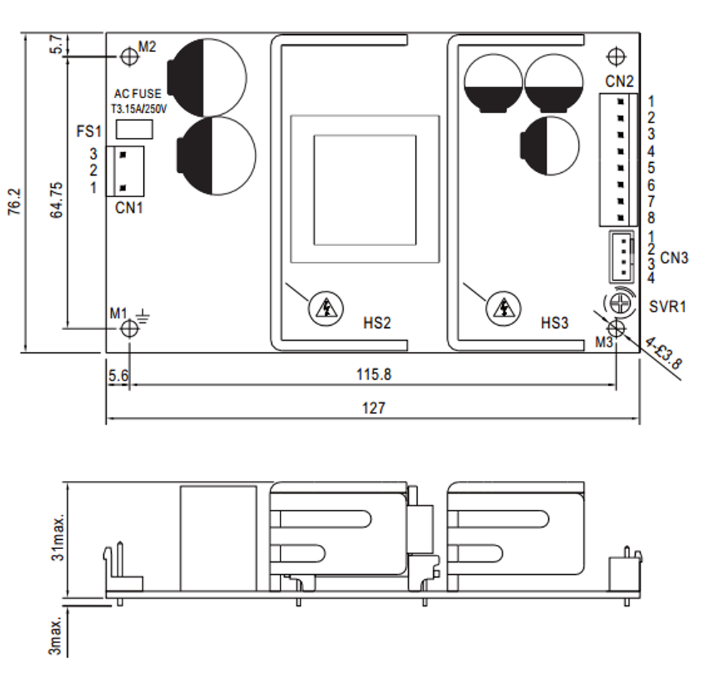 Преобразователь AC-DC сетевой Mean Well PSC-100A