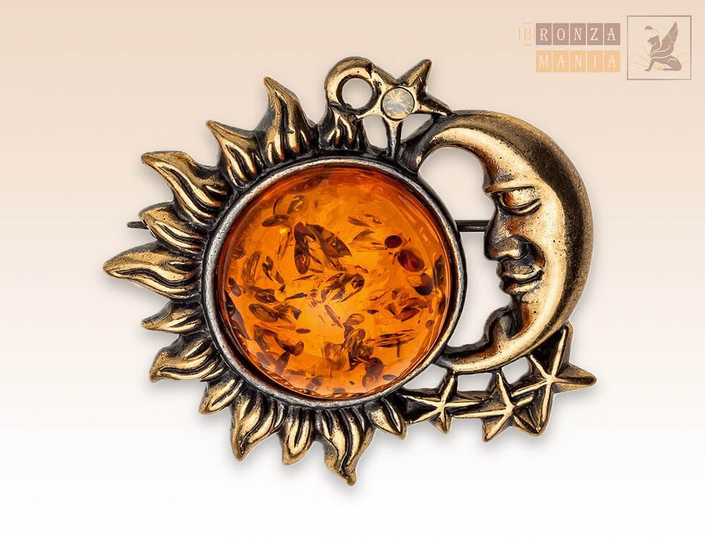 брошь День и Ночь