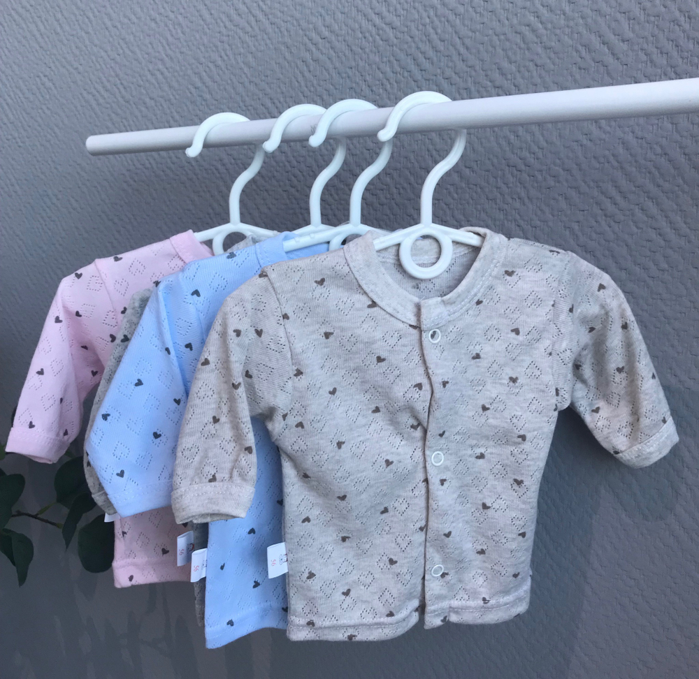 Кофта Сердечко (Малышеево) кулир Арт: 0101Р (Размер: 62)