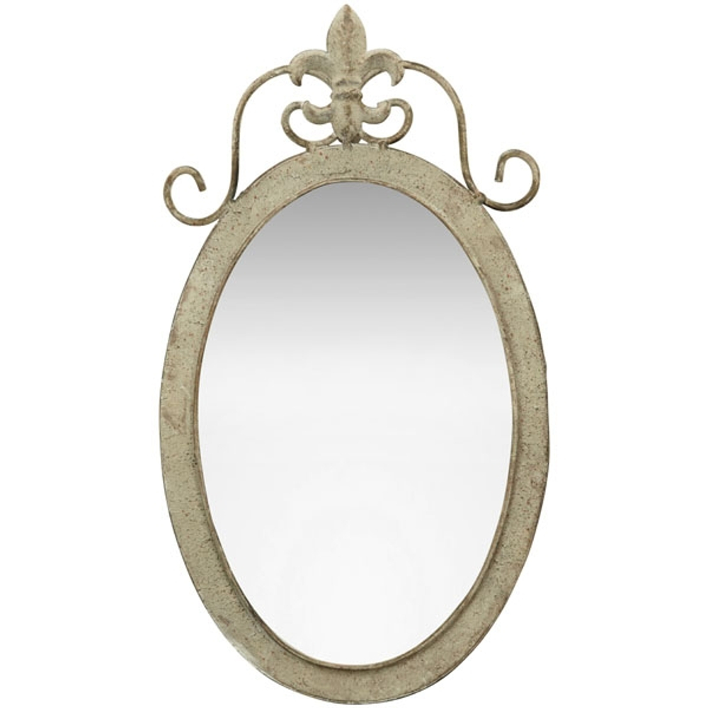 Зеркало овальное "Флёр де лиз" 24,5x2x43,5см Металл,стекло