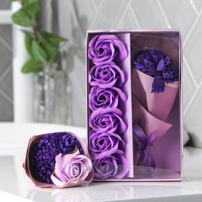 Набор «Притягивай взгляды»: мыльный букет и мыльные цветочки