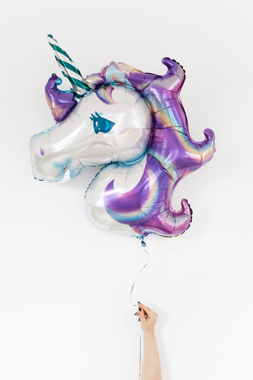 Фигура 33"/83см  единорог фиолетовый