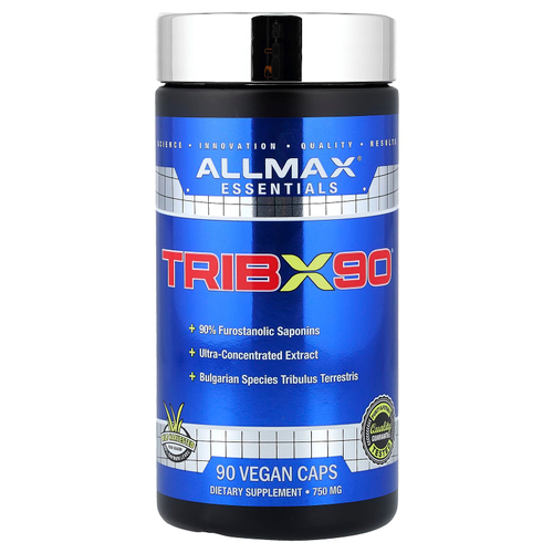 ALLMAX, TribX90®, пищевая добавка, 750 мг, 90 капсул