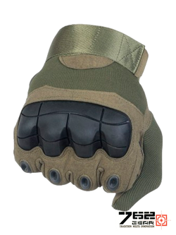 Перчатки полнопалые с костяшками Tactica 7.62 Gear Factory Pilot Gloves (OK-326). Олива