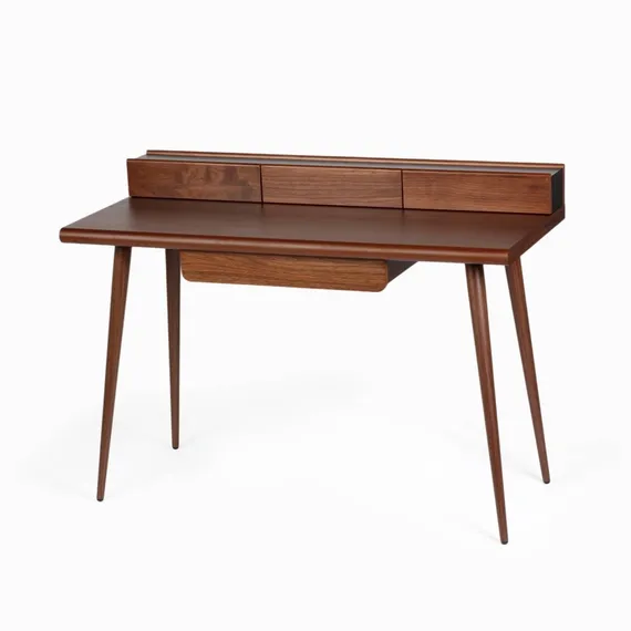 Письменный стол с ящиком Jerome 120х55 см, шпон ореха