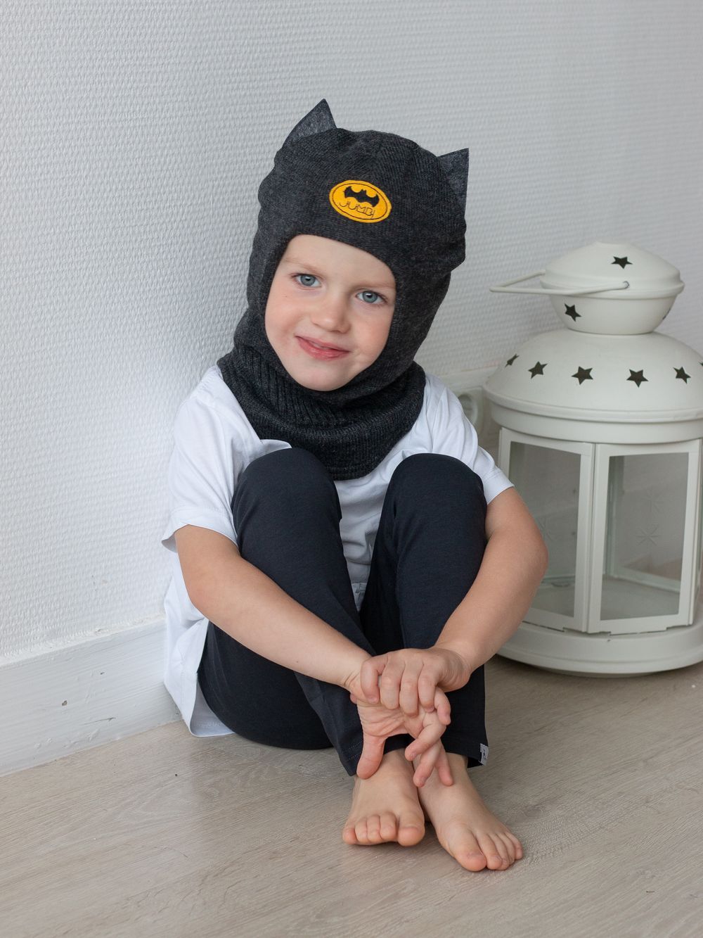 Шлем зимний вязаный (Маренго) Бэтмен