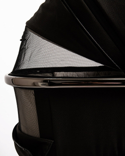 Детская коляска Peppy Tecla 3 в 1 с автокреслом First black Shadow Black Chrome Edition (Черный)