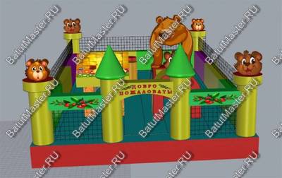 Надувной батут "Медвежата"