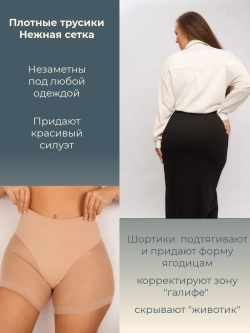 Высокие утягивающие живот трусы шорты от натирания