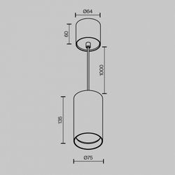 Подвесной светильник Maytoni Vol P100PL-20W4K-B