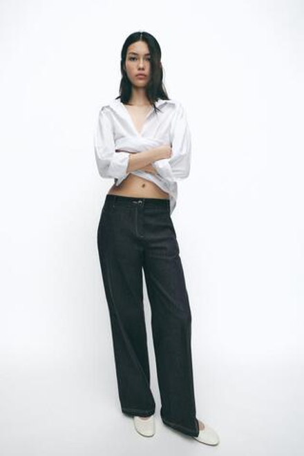 ZARA БРЮКИ BOOTCUT, ИНДИГО